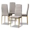 Baxton Studio Armand Modern Glam and Luxe Grey Velvet Upholstered and Gold Finished Metal Dining Chair Set , PK4 193-4PC-11772-ZORO - alternate 5